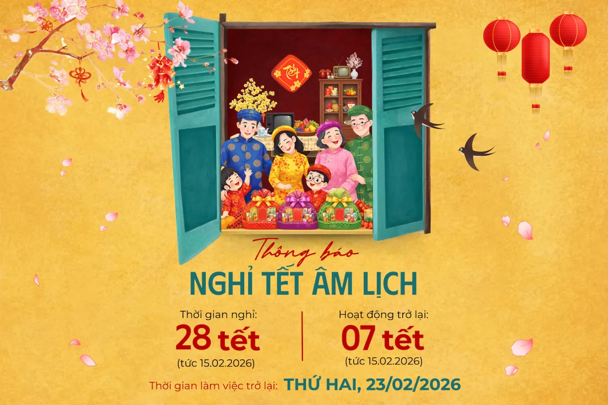 Thông báo lịch nghỉ Tết Bính Ngọ 2026